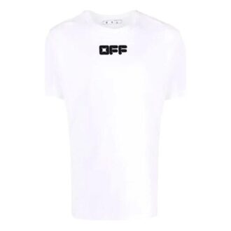 Camiseta de manga corta holgada con estampado del logotipo FW21, color blanco Camiseta de manga corta holgada con estampado del logotipo FW21, color blanco