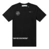 Camiseta de manga corta holgada para hombre Off-White con estampado de flechas y grafitis en negro