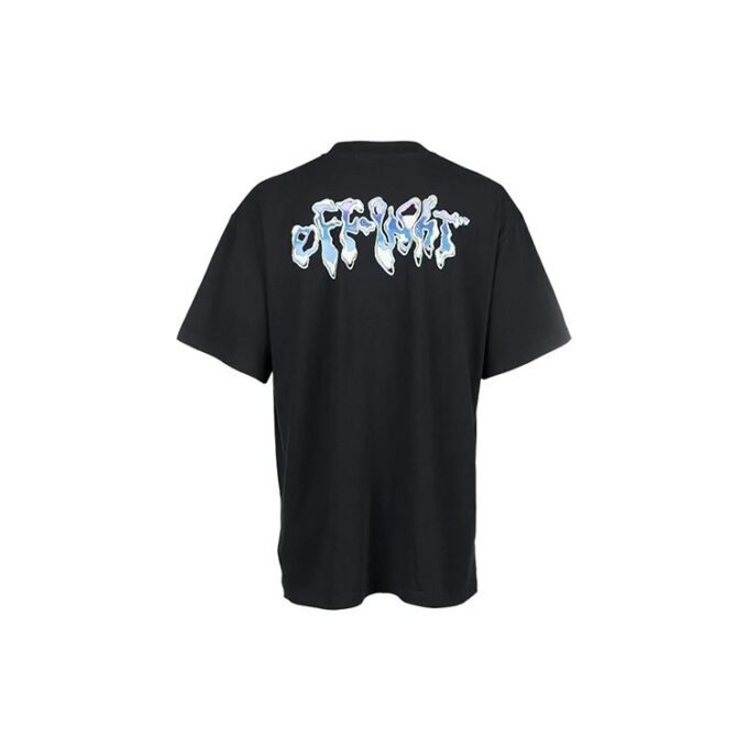 Camiseta de manga corta Liquid Over de los 90 «Negro/Azul»
