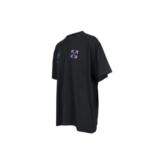 Camiseta de manga corta Liquid Over de los 90 «Negro/Azul»