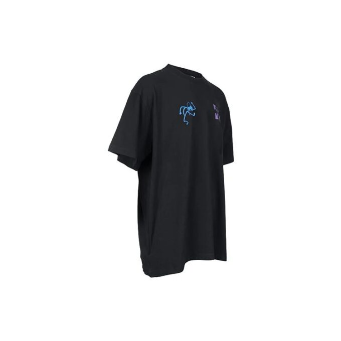 Camiseta de manga corta Liquid Over de los 90 «Negro/Azul»