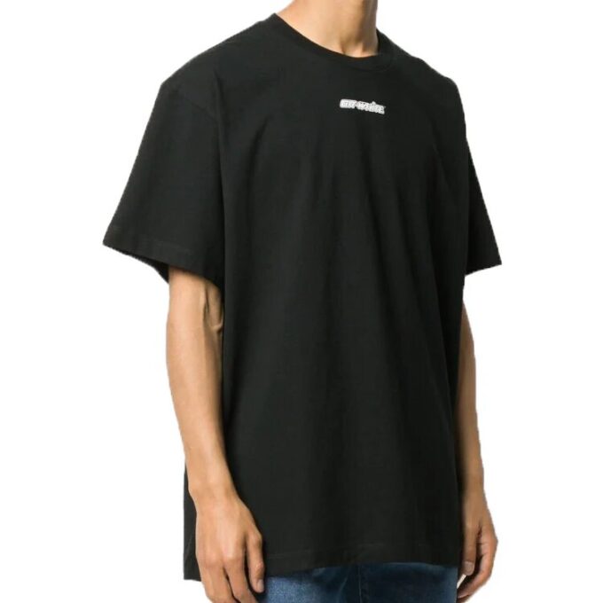 Back Arrow, camiseta de manga corta grande, negra