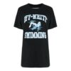 Camiseta de manga corta Off-White con estampado de natación, color negro