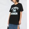 Camiseta de manga corta Off-White con estampado de natación, color negro