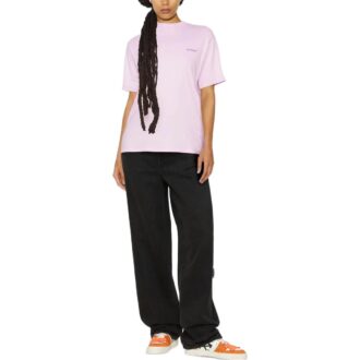 Camiseta de manga corta Off-White con estampado diagonal «Light Pink»