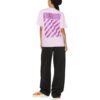 Camiseta de manga corta Off-White con estampado diagonal «Light Pink»