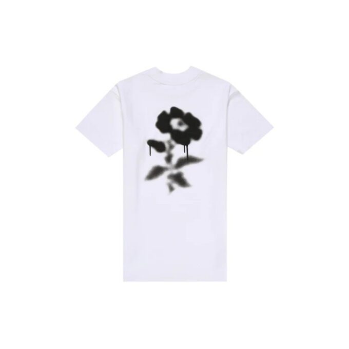 Camiseta de manga corta Off-White con estampado floral en la espalda, color blanco