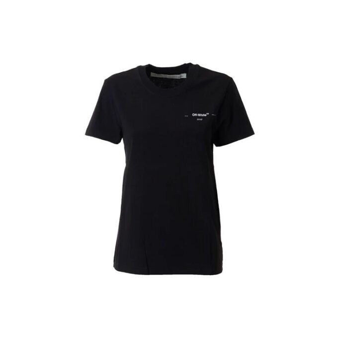 Camiseta de manga corta Off-White con logotipo de flechas en coral