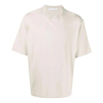 Camiseta de manga corta Off-White para hombre, colección primavera-verano 2022, color liso, con flecha de goma, color blanco cremoso Camiseta de manga corta Off-White para hombre, colección primavera-verano 2022, color liso, con flecha de goma, color blanco cremoso