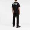 Camiseta de manga corta Off-White para hombre, colección primavera-verano 2022, con estampado clásico de flechas y letras en el pecho, color negro