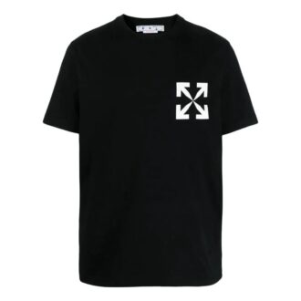 Camiseta de manga corta Off-White para hombre, colección primavera-verano 2022, con estampado de flechas, color negro Camiseta de manga corta Off-White para hombre, colección primavera-verano 2022, con estampado de flechas, color negro