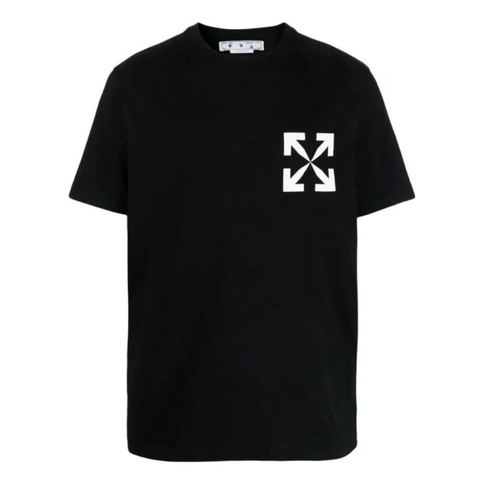 Camiseta de manga corta Off-White para hombre, colección primavera-verano 2022, con estampado de flechas, color negro