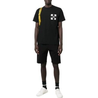Camiseta de manga corta Off-White para hombre, colección primavera-verano 2022, con estampado de flechas, color negro Camiseta de manga corta Off-White para hombre, colección primavera-verano 2022, con estampado de flechas, color negro
