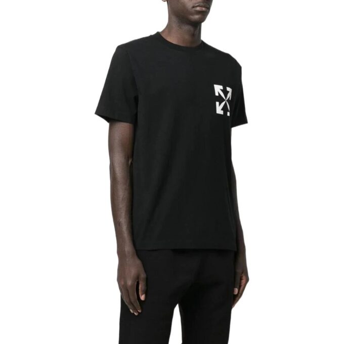 Camiseta de manga corta Off-White para hombre, colección primavera-verano 2022, con estampado de flechas, color negro