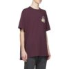 Camiseta de manga corta Off-White para hombre con parche de correa de goma Bronzing Arrow, color morado