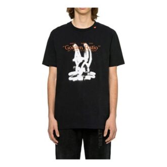 Camiseta de manga corta Off-White para hombre, de algodón, con estampado de letras y flecha en la espalda, color negro Camiseta de manga corta Off-White para hombre, de algodón, con estampado de letras y flecha en la espalda, color negro