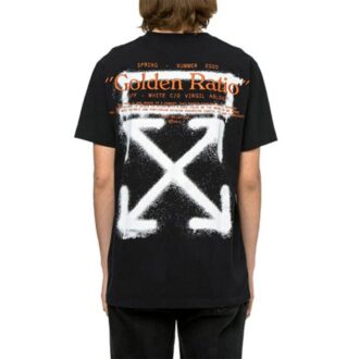 Camiseta de manga corta Off-White para hombre, de algodón, con estampado de letras y flecha en la espalda, color negro Camiseta de manga corta Off-White para hombre, de algodón, con estampado de letras y flecha en la espalda, color negro
