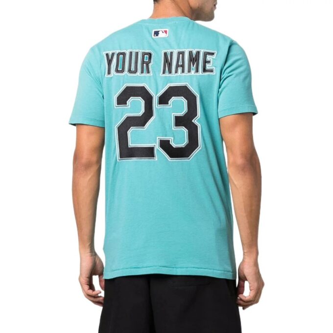 Camiseta de manga corta Off-White x MLB Miami Marlins «Lake Blue»