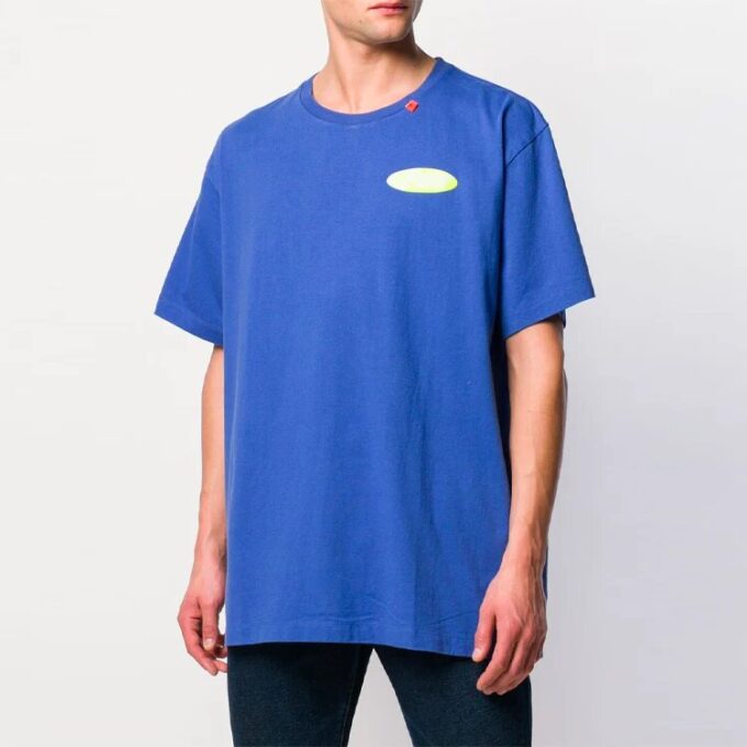 Camiseta de manga corta oversize Arrows de la colección SS19 «Azul neón verde»