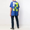 Camiseta de manga corta oversize Arrows de la colección SS19 «Azul neón verde»