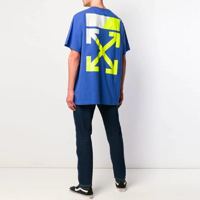 Camiseta de manga corta oversize Arrows de la colección SS19 «Azul neón verde»