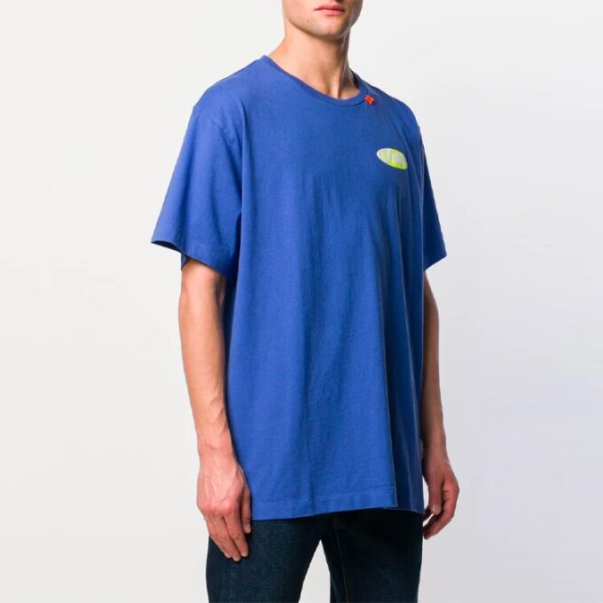 Camiseta de manga corta oversize Arrows de la colección SS19 «Azul neón verde»