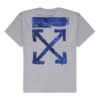 Camiseta de manga corta oversize con flechas azules