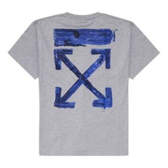Camiseta de manga corta oversize con flechas azules Camiseta de manga corta oversize con flechas azules