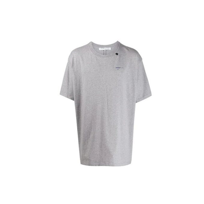 Camiseta de manga corta oversize con flechas azules