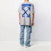 Camiseta de manga corta oversize con flechas azules