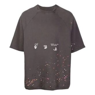 Camiseta de manga corta para hombre Off-White, colección primavera-verano 2021, versión estándar, color gris Camiseta de manga corta para hombre Off-White, colección primavera-verano 2021, versión estándar, color gris