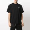 Camiseta de manga corta SS21 con flecha y degradado rosa para hombre, color negro
