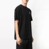 Camiseta de manga corta SS21 con flecha y degradado rosa para hombre, color negro