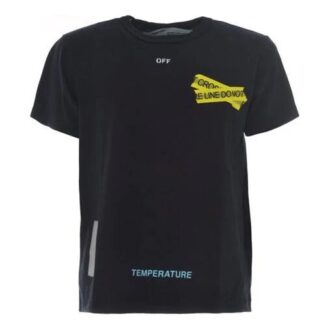 Camiseta de manga corta Yellow Arrow en negro