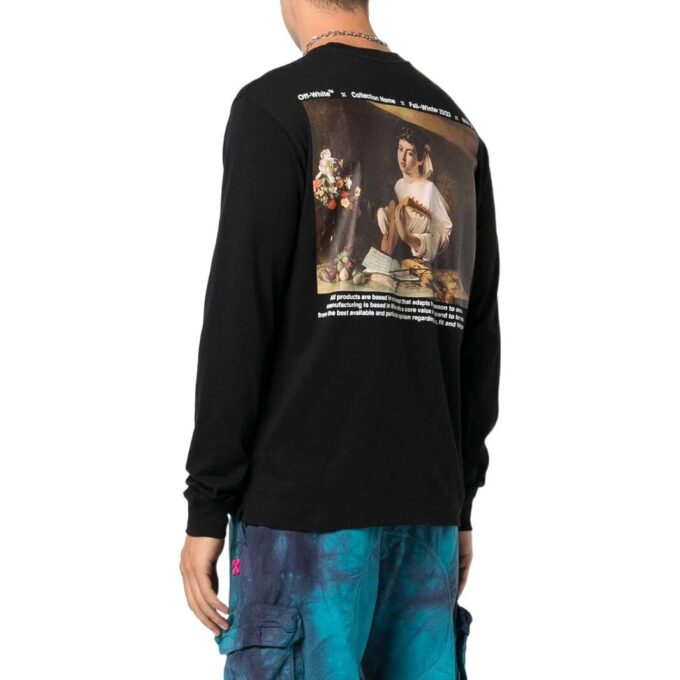 Camiseta de manga larga Caravaggio Lute Skate «Black White»