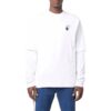Camiseta de manga larga con cuello redondo y estampado de logotipo para hombre de Off-White, versión en blanco