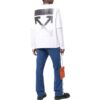 Camiseta de manga larga con cuello redondo y estampado de logotipo para hombre de Off-White, versión en blanco