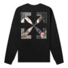 Camiseta de manga larga con cuello redondo y estampado de Virgil Caravaggio para hombre de Off-White, color negro