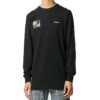 Camiseta de manga larga con cuello redondo y estampado de Virgil Caravaggio para hombre de Off-White, color negro