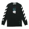 Camiseta de manga larga con estampado de flechas y logotipo «Dripping Arrows» en negro