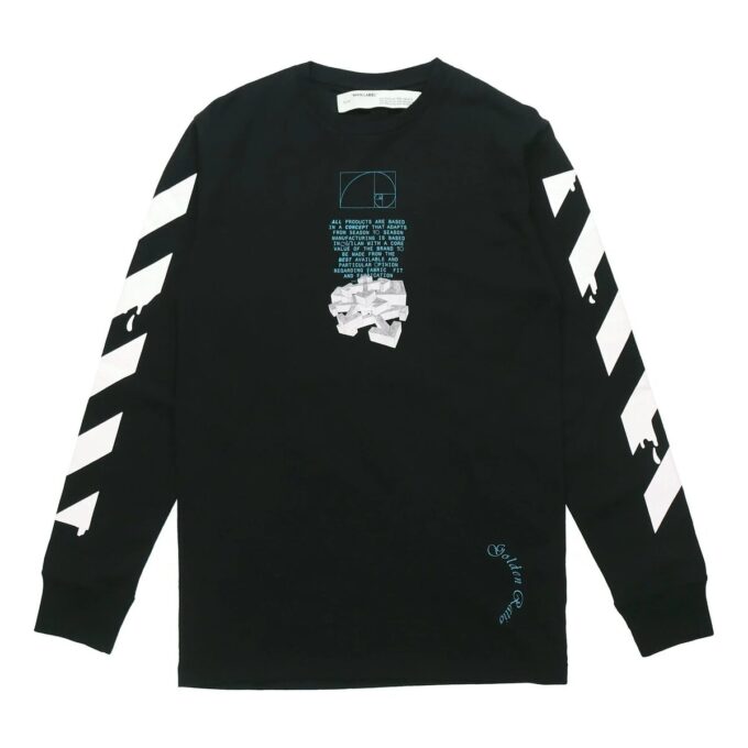Camiseta de manga larga con estampado de flechas y logotipo «Dripping Arrows» en negro