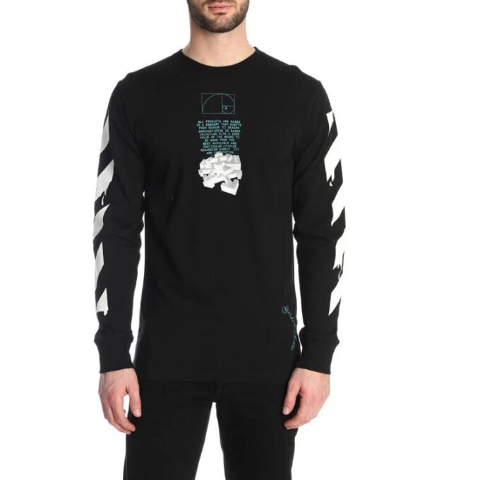 Camiseta de manga larga con estampado de flechas y logotipo «Dripping Arrows» en negro
