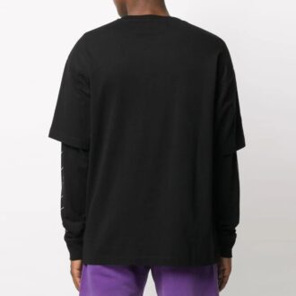 Camiseta de manga larga con estampado de logotipo en capas para hombre FW20 Camiseta de manga larga con estampado de logotipo en capas para hombre FW20
