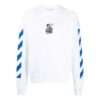 Camiseta de manga larga con estampado de rayas y diseño de Arrows, colección Primavera-Verano 2021, color blanco