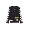 Camiseta de manga larga con estampado de salpicaduras de tinta, color negro