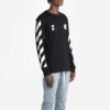 Camiseta de manga larga con estampado Diag Hand Card de Virgil Abloh para hombre, color negro