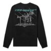 Camiseta de manga larga con letras, negro