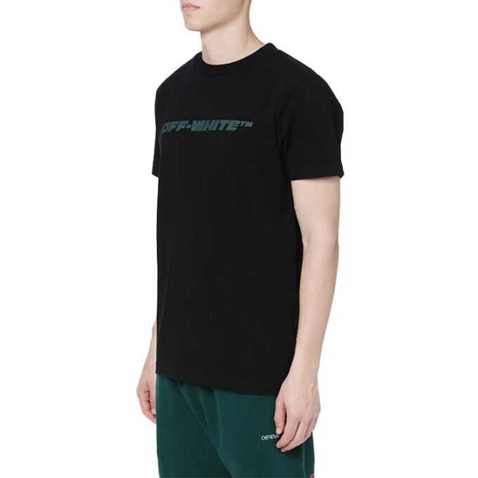 Camiseta de manga larga con letras, negro