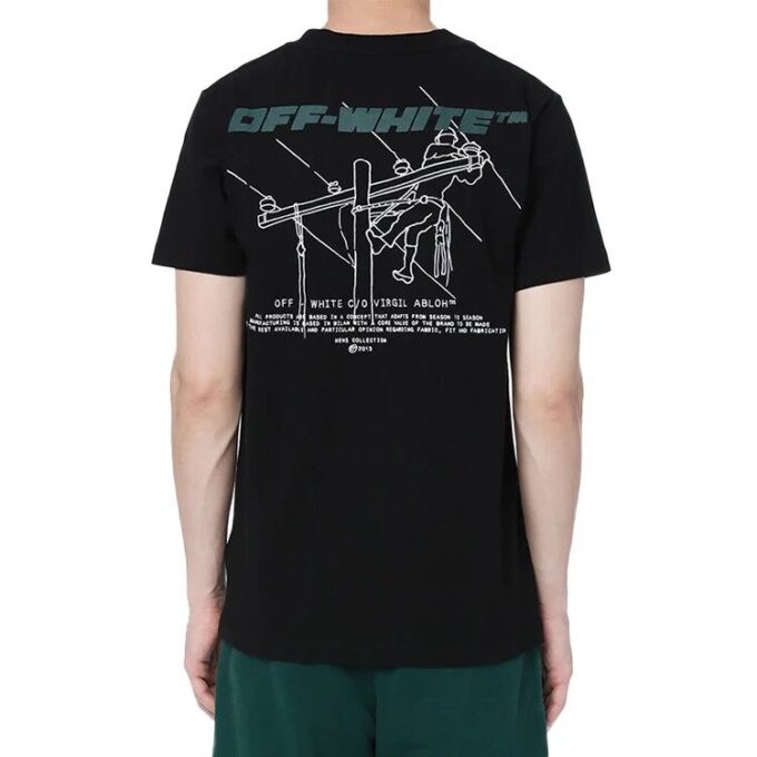 Camiseta de manga larga con letras, negro
