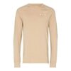 Camiseta de manga larga holgada con cuello redondo y estampado del logotipo Off-White x Browns 50 Crossover para hombre, color beige